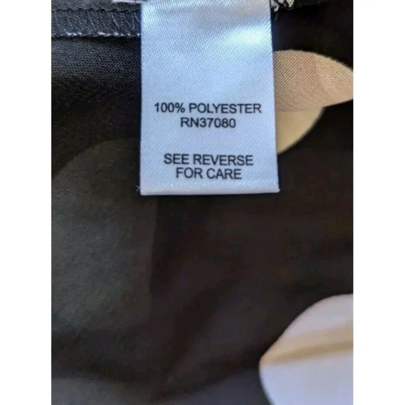 Est. 1946 Polka Dot Blouse Sz 14/16 Black Long Sheer Flouncy Sleeve Ruffled NEW - Picture 7 of 9
